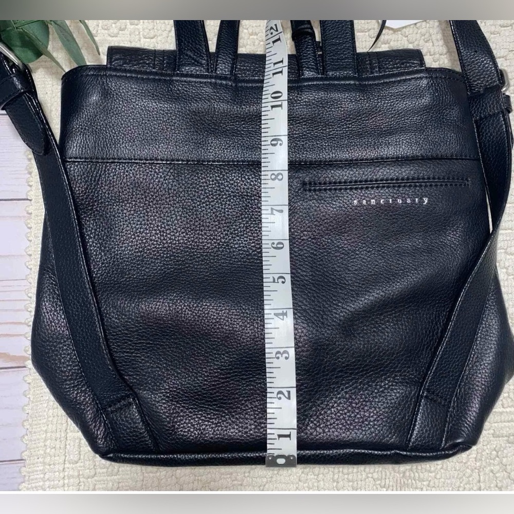 NWOT Sanctuary Black Leather Backpack - Picture 5 of 13